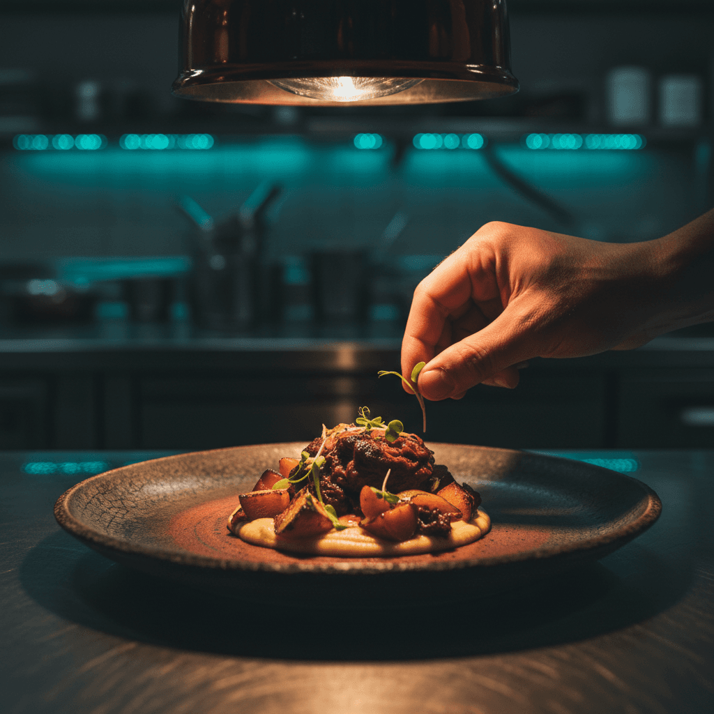 Artfully plated elevated small plate from 118 Social Bar's menu