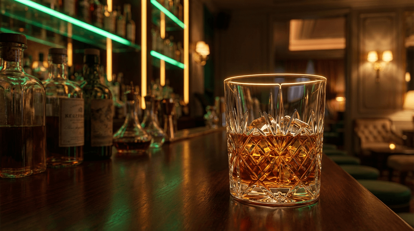 Moody atmospheric lighting and design elements of 118 Social Bar's interior
